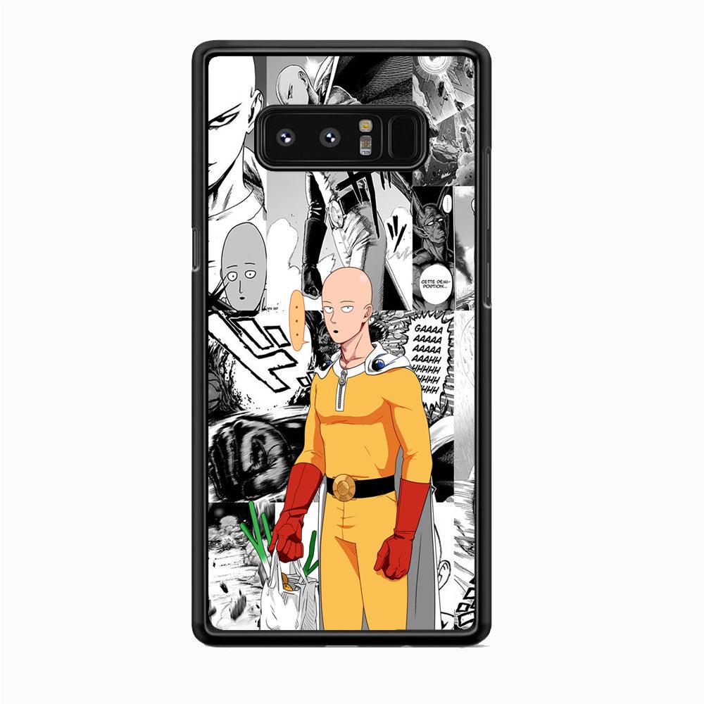 One Punch Man Time for Discount Samsung Galaxy Note 8 Case-Rubber Black (2D Case)-Oxvistore