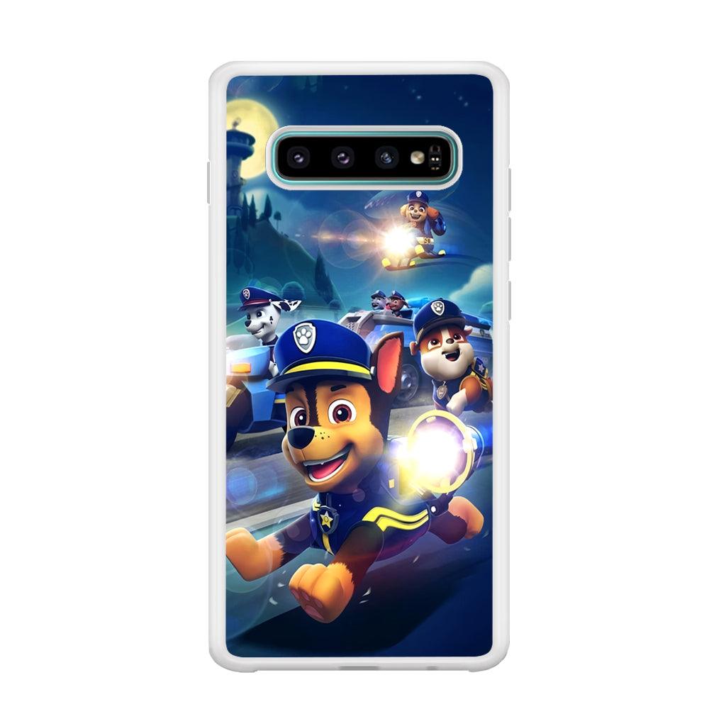 Paw Patrol Night on Duty Samsung Galaxy S10 Case-Oxvistore