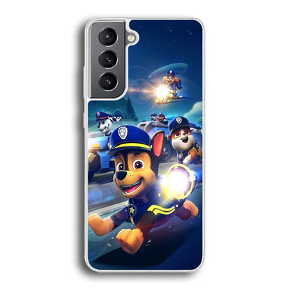 Paw Patrol Night on Duty Samsung Galaxy S21 Plus Case-Oxvistore