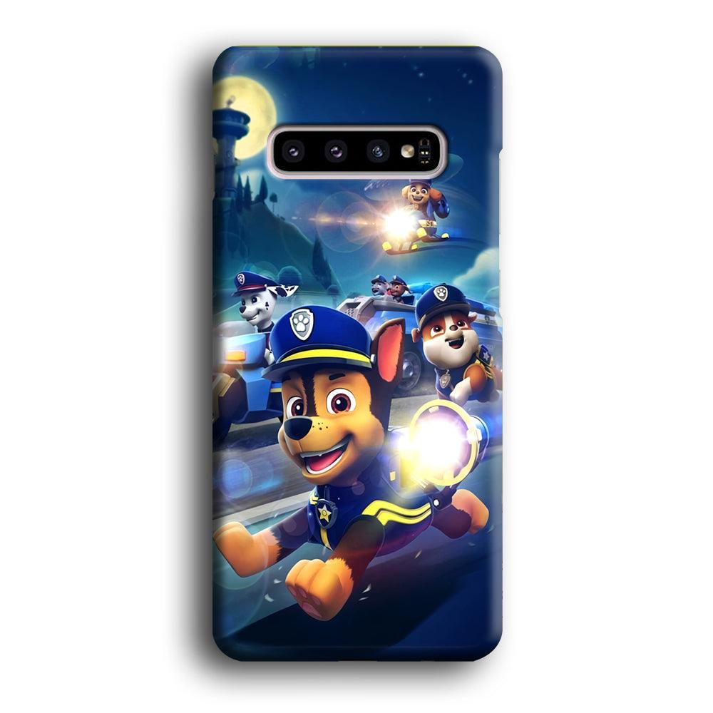 Paw Patrol Night on Duty Samsung Galaxy S10 Plus Case-Oxvistore