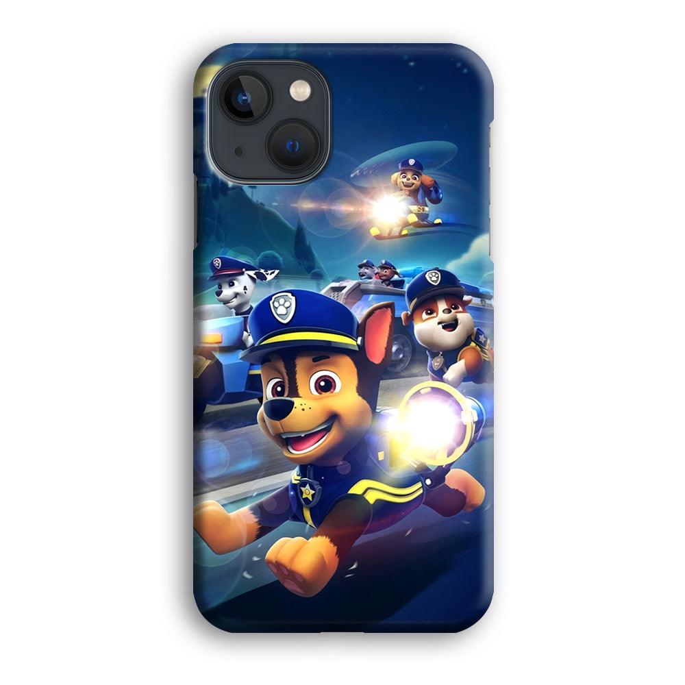 Paw Patrol Night on Duty iPhone 15 Plus Case-Oxvistore