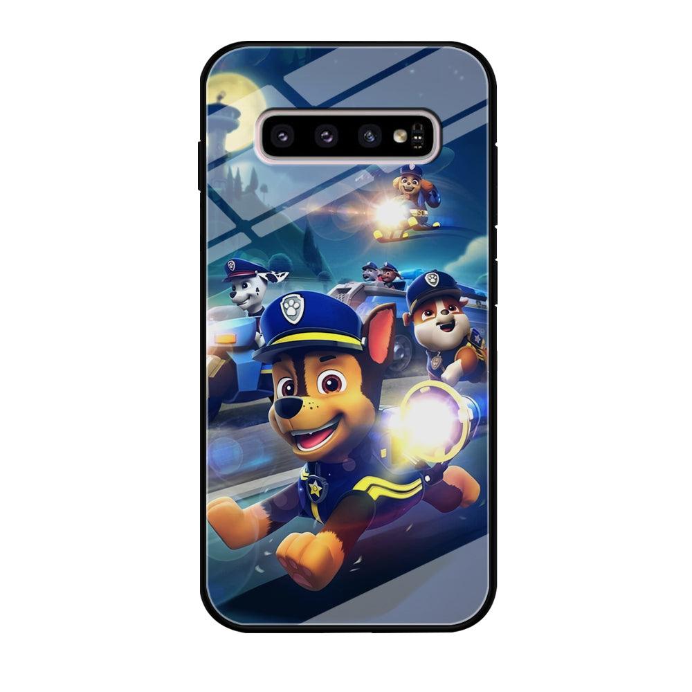 Paw Patrol Night on Duty Samsung Galaxy S10 Case-Oxvistore