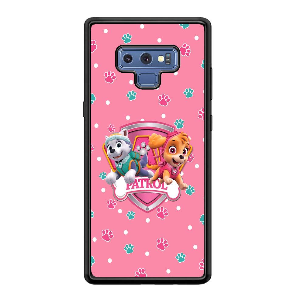Paw Patrol Skye and Everest Pink Patroll Samsung Galaxy Note 9 Case-Rubber Black (2D Case)-Oxvistore
