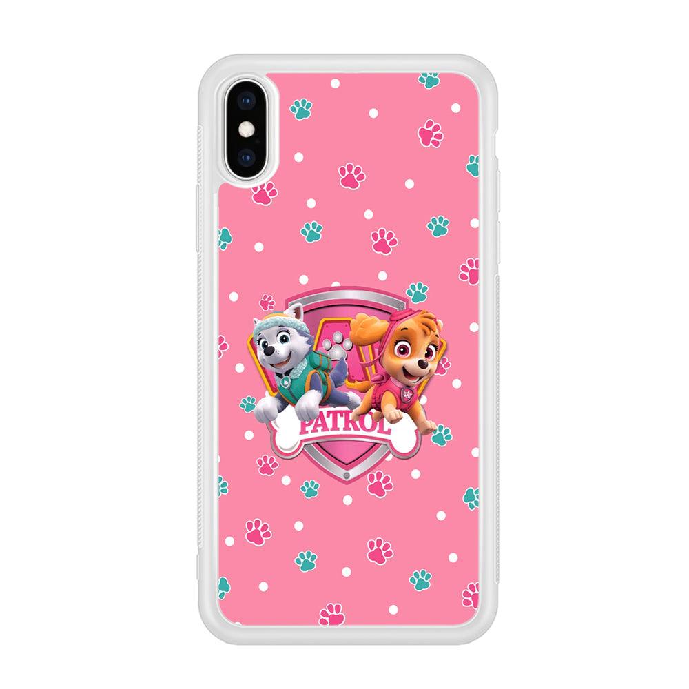 Paw Patrol Skye and Everest Pink Patroll iPhone XS Case-Oxvistore