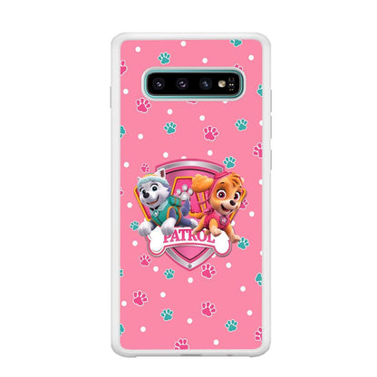 Paw Patrol Skye and Everest Pink Patroll Samsung Galaxy S10 Plus Case-Oxvistore