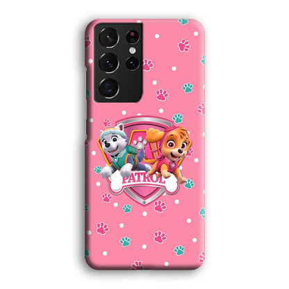 Paw Patrol Skye and Everest Pink Patroll Samsung Galaxy S21 Ultra Case-Oxvistore