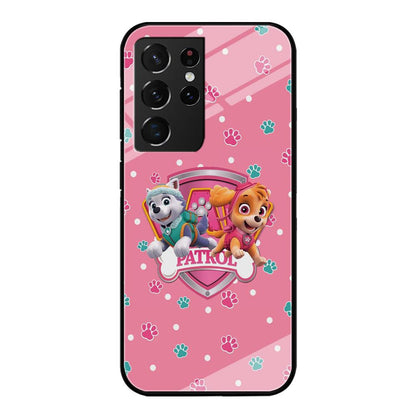 Paw Patrol Skye and Everest Pink Patroll Samsung Galaxy S21 Ultra Case-Oxvistore