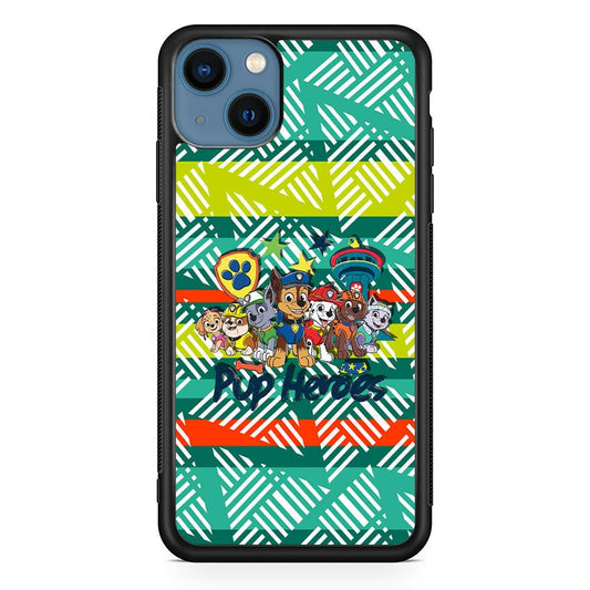 Paw Patrol The Pup Heroes iPhone 15 Case-Rubber Black (2D Case)-Oxvistore