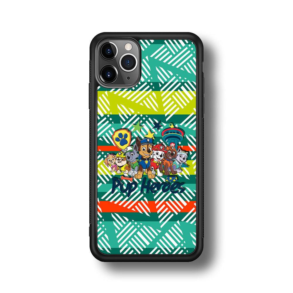 Paw Patrol The Pup Heroes iPhone 11 Pro Max Case-Rubber Black (2D Case)-Oxvistore