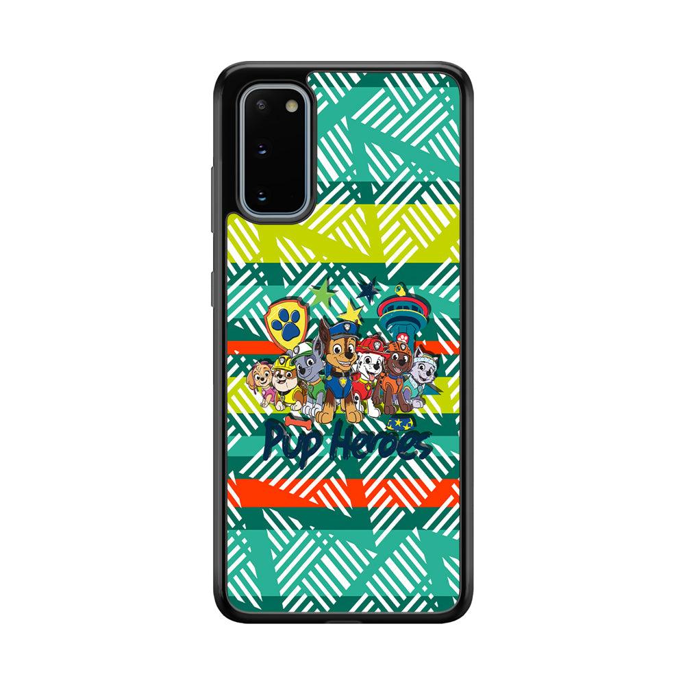 Paw Patrol The Pup Heroes Samsung Galaxy S20 Case-Rubber Black (2D Case)-Oxvistore
