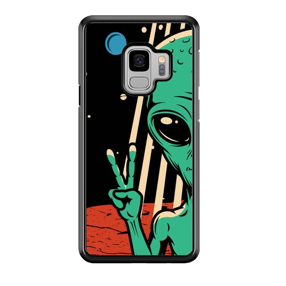 Peace from Another World Samsung Galaxy S9 Case-Rubber Black (2D Case)-Oxvistore