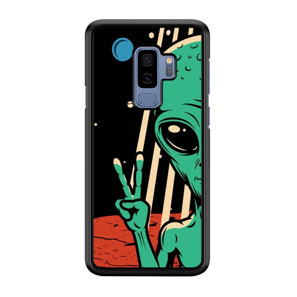 Peace from Another World Samsung Galaxy S9 Plus Case-Rubber Black (2D Case)-Oxvistore