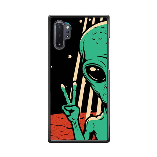 Peace from Another World Samsung Galaxy Note 10 Plus Case-Rubber White (2D Case)-Oxvistore