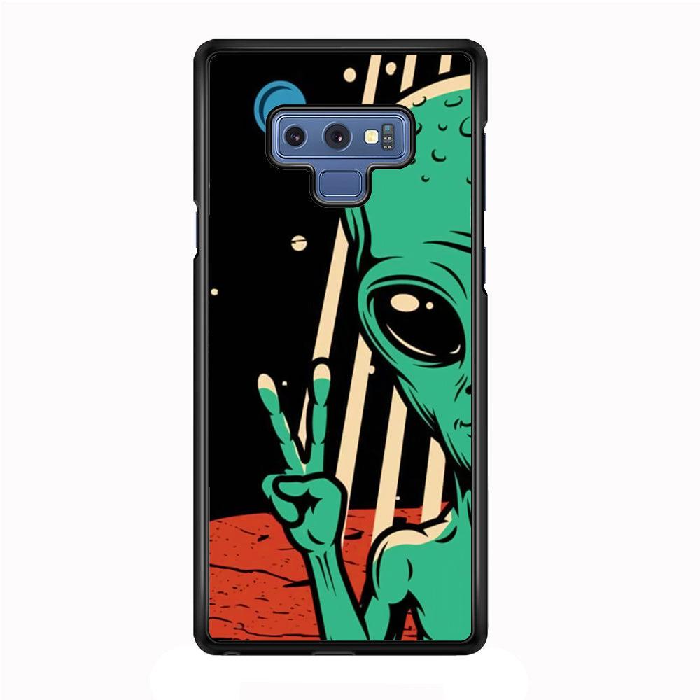 Peace from Another World Samsung Galaxy Note 9 Case-Rubber Black (2D Case)-Oxvistore
