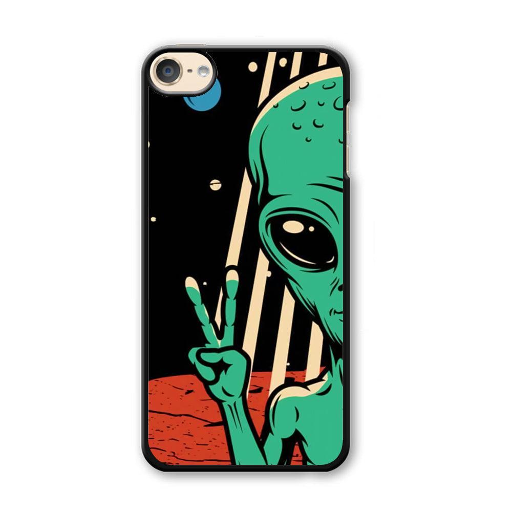 Peace from Another World iPod Touch 6 Case-Plastic White (2D Case)-Oxvistore