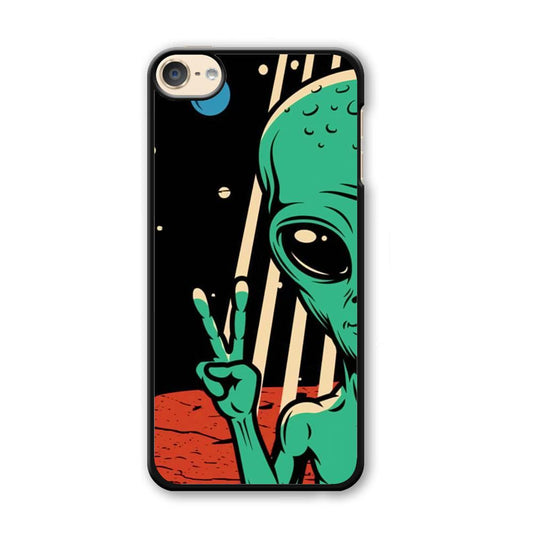 Peace from Another World iPod Touch 6 Case-Plastic White (2D Case)-Oxvistore