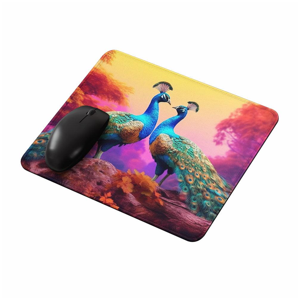 Peacocks Perched On Tree Mouse Pads-Oxvistore