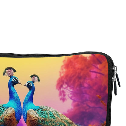 Peacocks Perched On Tree Laptop Sleeve Protective Cover