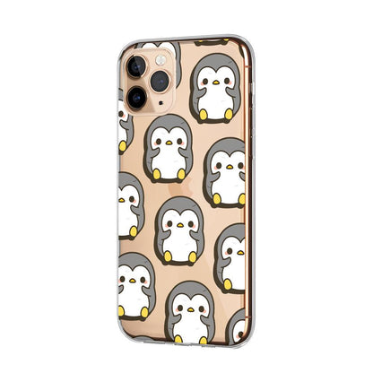 Penguin Bird Plain Cute Little Clear Soft Case-Oxvistore