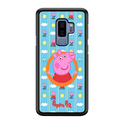 Peppa Pig Circle Frame Samsung Galaxy S9 Plus Case-Oxvistore