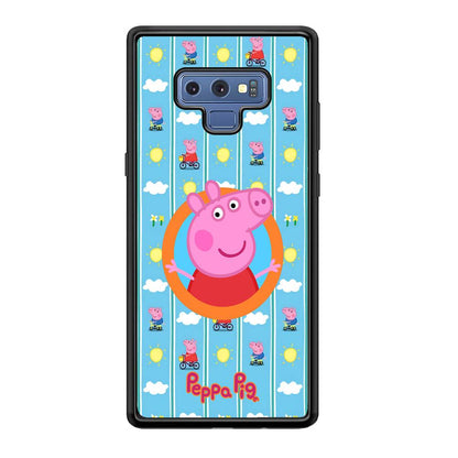 Peppa Pig Circle Frame Samsung Galaxy Note 9 Case-Oxvistore