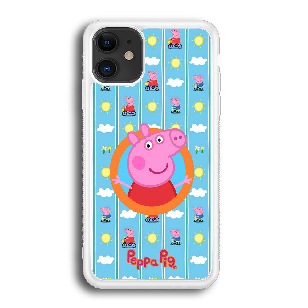 Peppa Pig Circle Frame iPhone 12 Case-Oxvistore