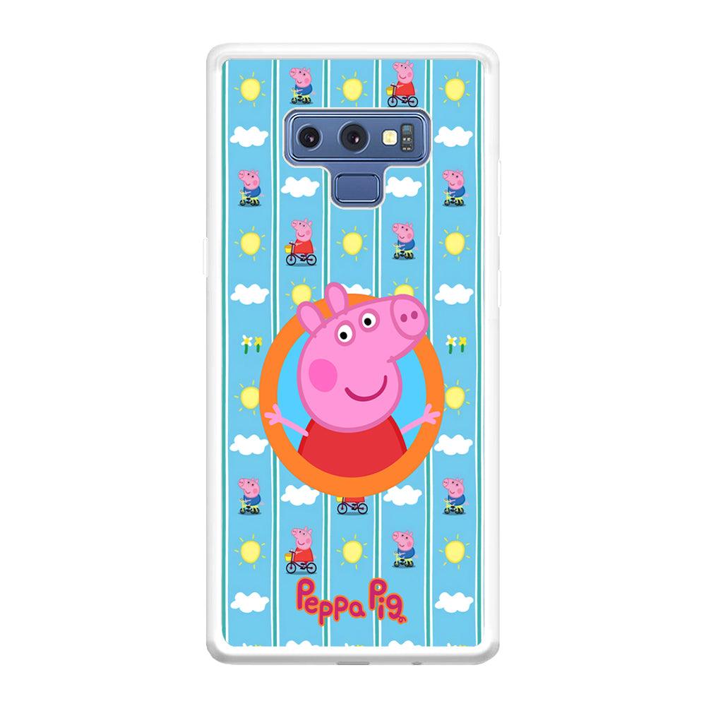 Peppa Pig Circle Frame Samsung Galaxy Note 9 Case-Oxvistore