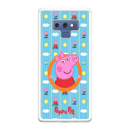 Peppa Pig Circle Frame Samsung Galaxy Note 9 Case-Oxvistore