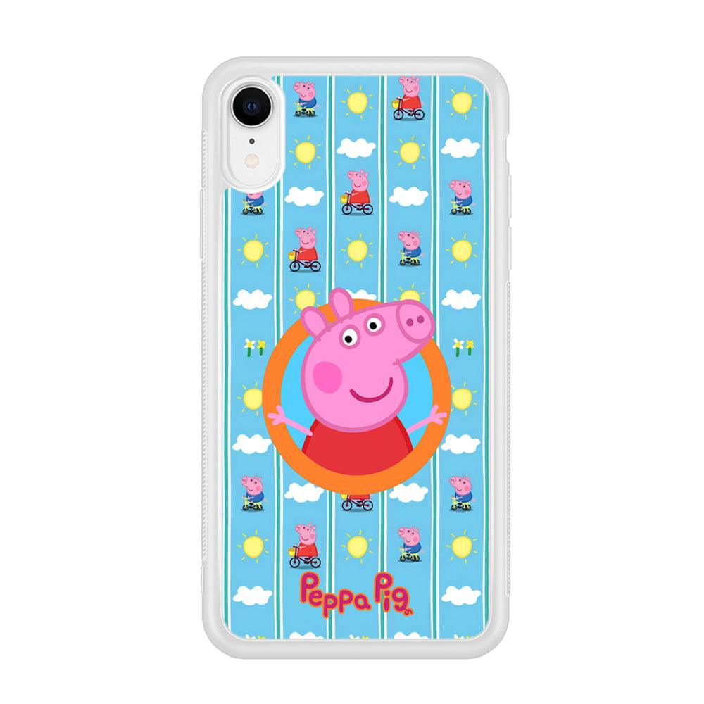 Peppa Pig Circle Frame iPhone XR Case-Oxvistore