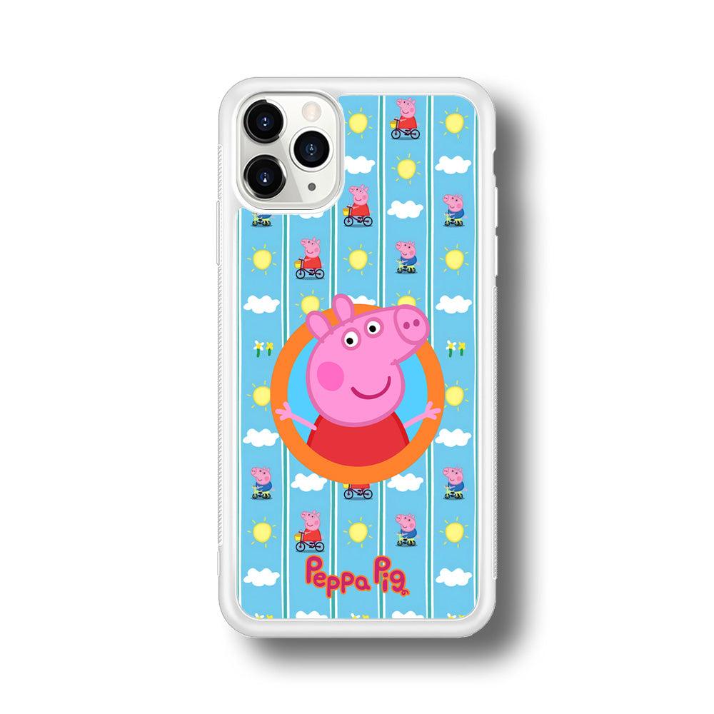 Peppa Pig Circle Frame iPhone 11 Pro Case-Oxvistore