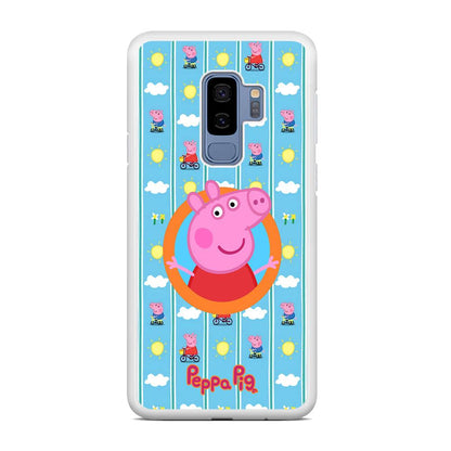 Peppa Pig Circle Frame Samsung Galaxy S9 Plus Case-Oxvistore