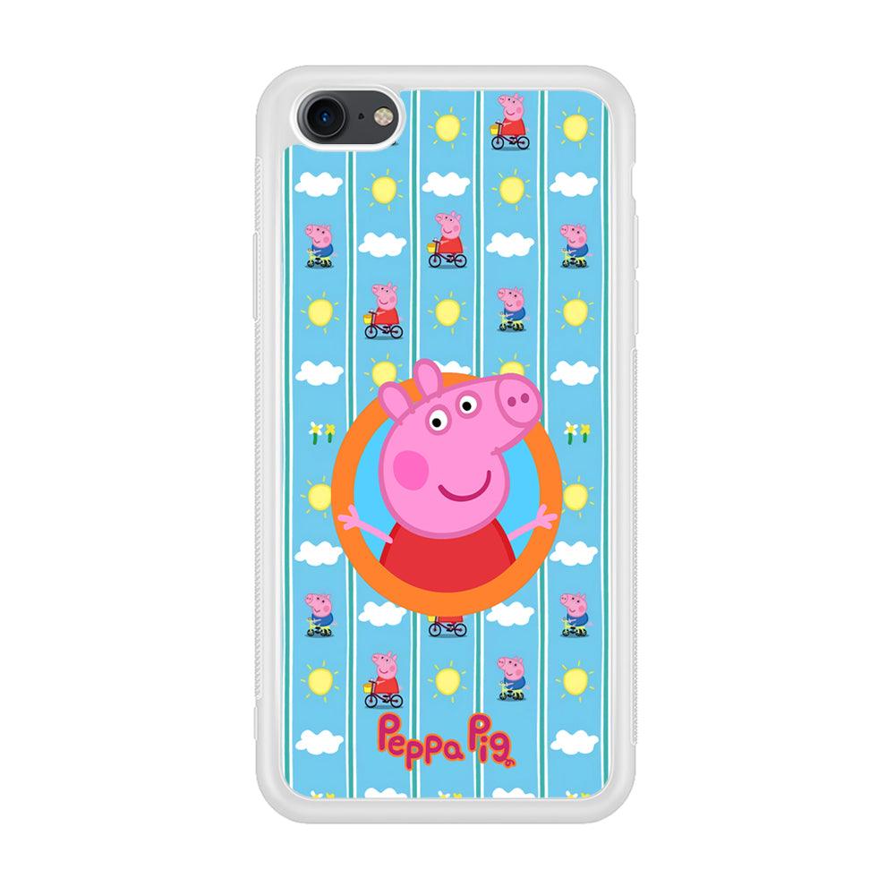 Peppa Pig Circle Frame iPhone 8 Case-Oxvistore