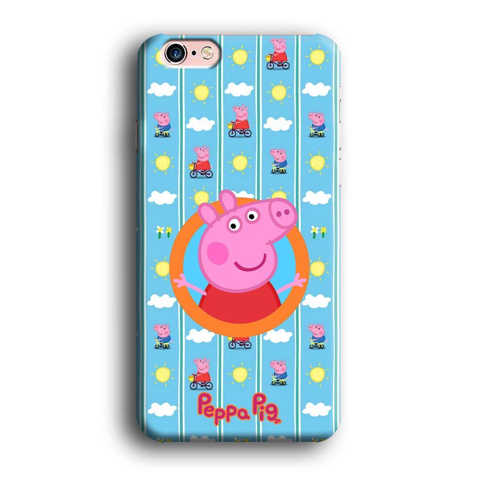 Peppa Pig Circle Frame iPhone 6 Plus | 6s Plus Case-Oxvistore