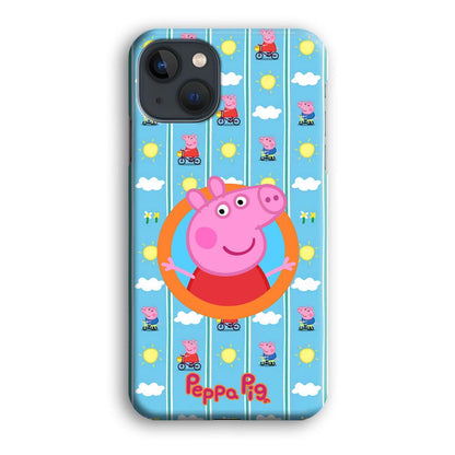 Peppa Pig Circle Frame iPhone 14 Case-Oxvistore