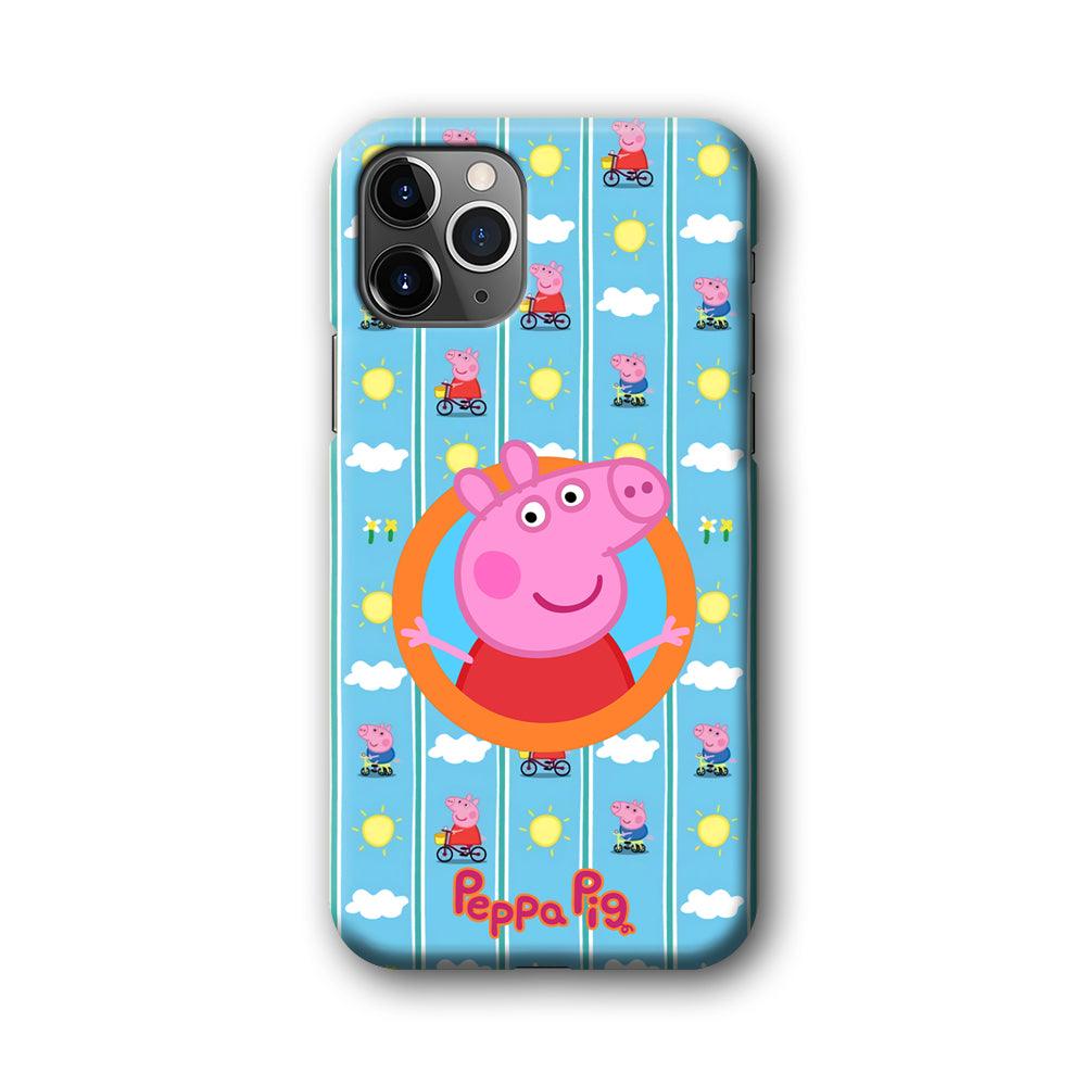 Peppa Pig Circle Frame iPhone 11 Pro Case-Oxvistore