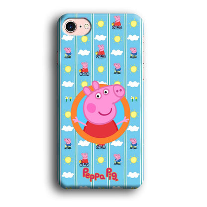 Peppa Pig Circle Frame iPhone 8 Case-Oxvistore