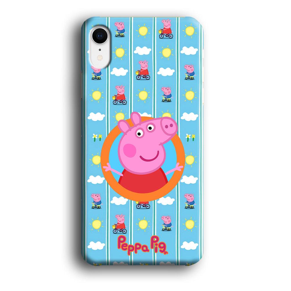 Peppa Pig Circle Frame iPhone XR Case-Oxvistore