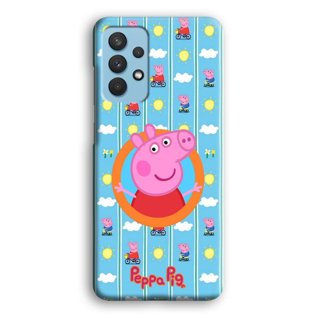 Peppa Pig Circle Frame Samsung Galaxy A32 Case-Oxvistore