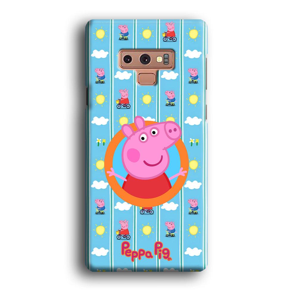 Peppa Pig Circle Frame Samsung Galaxy Note 9 Case-Oxvistore