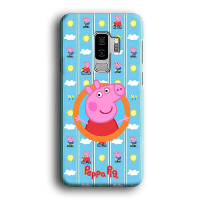 Peppa Pig Circle Frame Samsung Galaxy S9 Plus Case-Oxvistore