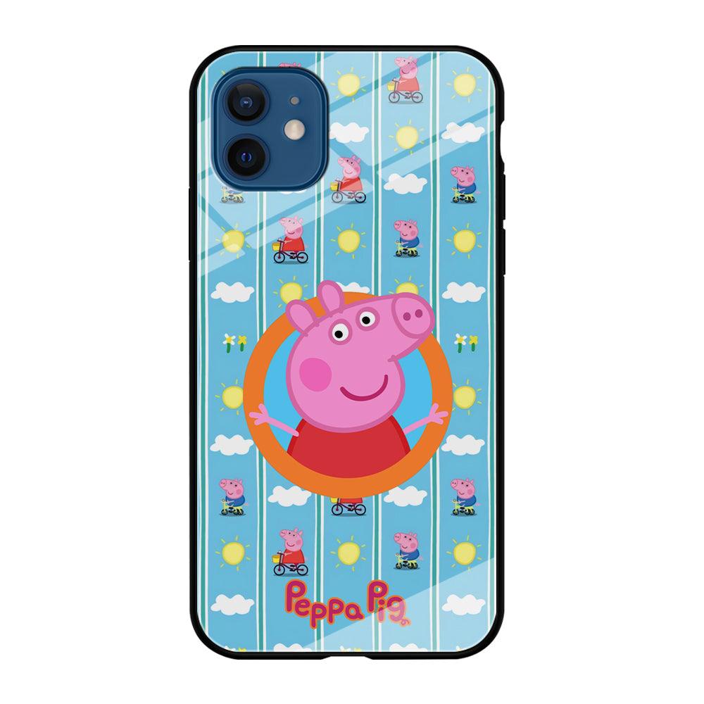 Peppa Pig Circle Frame iPhone 12 Case-Oxvistore