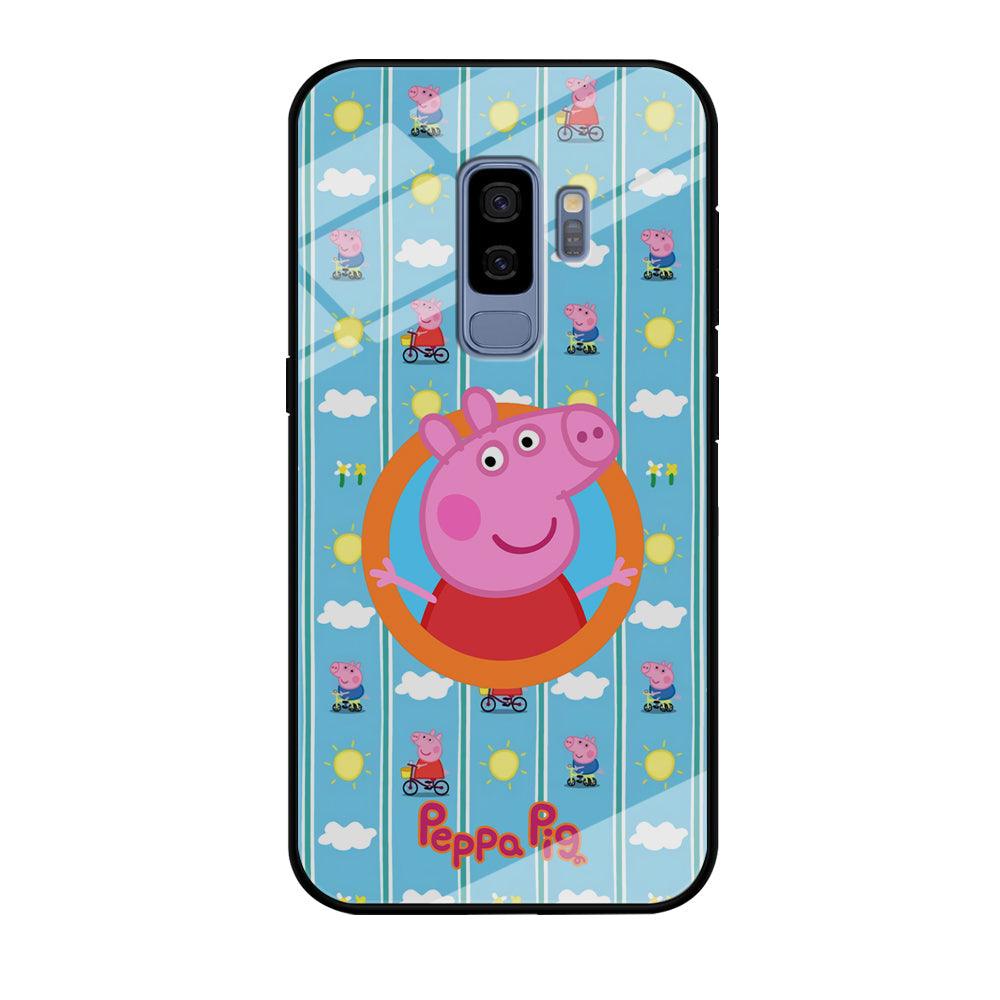 Peppa Pig Circle Frame Samsung Galaxy S9 Plus Case-Oxvistore