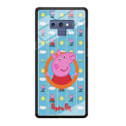 Peppa Pig Circle Frame Samsung Galaxy Note 9 Case-Oxvistore