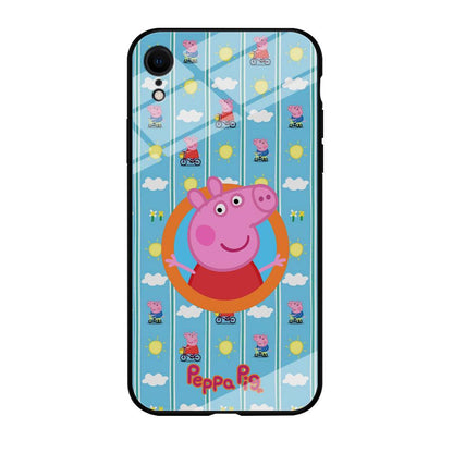 Peppa Pig Circle Frame iPhone XR Case-Oxvistore