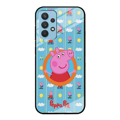 Peppa Pig Circle Frame Samsung Galaxy A32 Case-Oxvistore