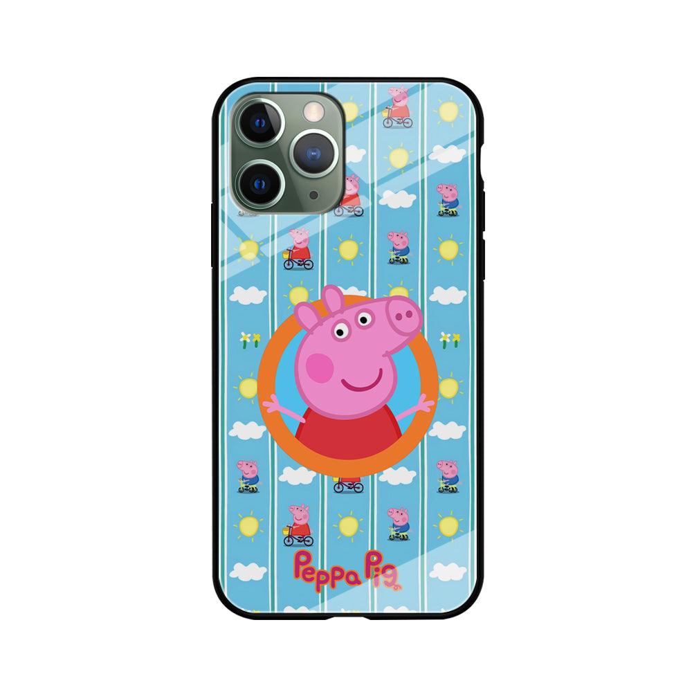 Peppa Pig Circle Frame iPhone 11 Pro Case-Oxvistore