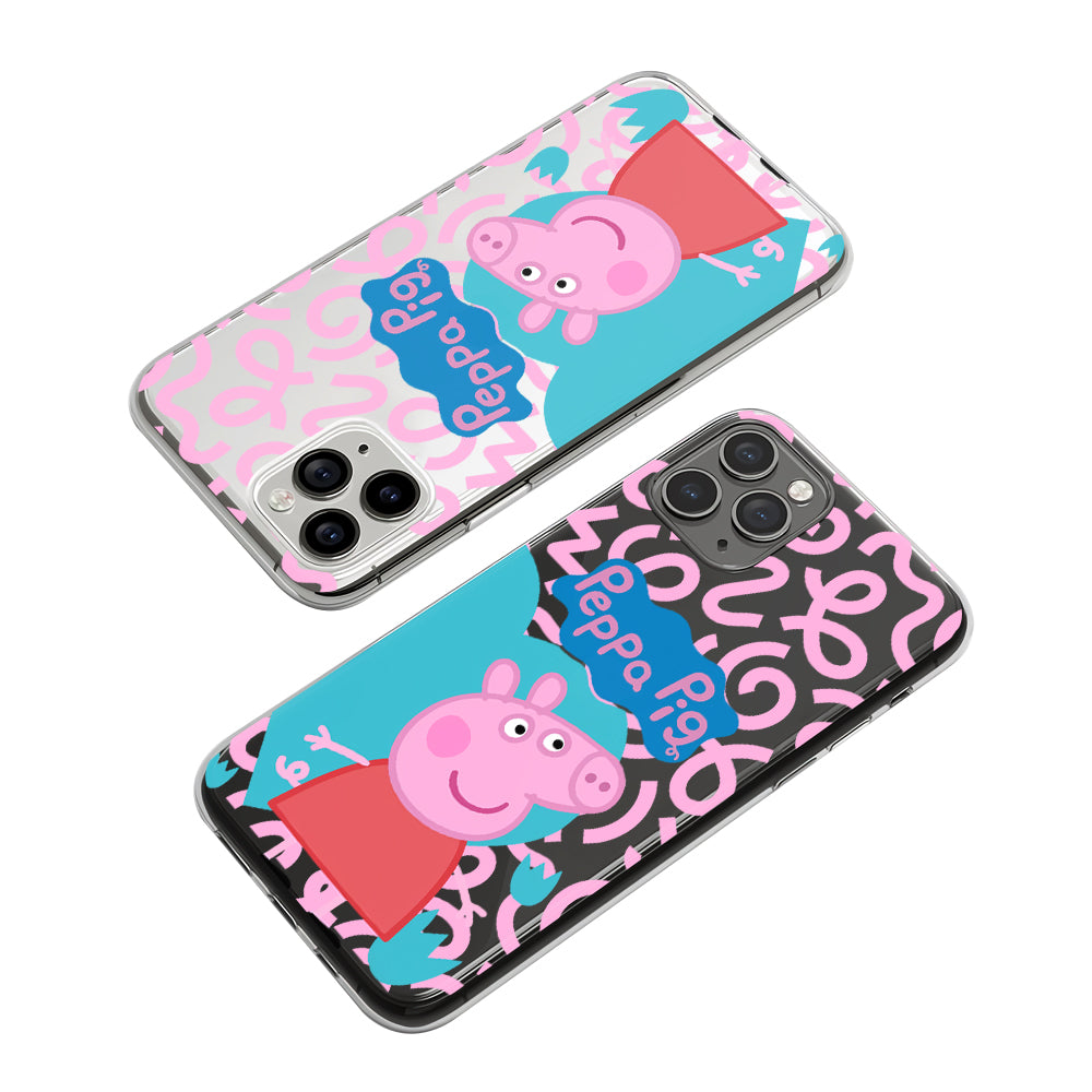 Peppa Pig Enjoying Happiness Clear Soft Case