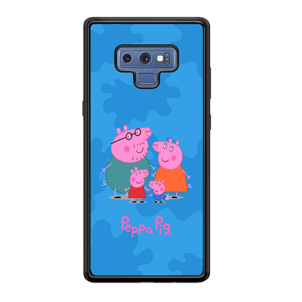 Peppa Pig Great Family Samsung Galaxy Note 9 Case-Rubber Black (2D Case)-Oxvistore