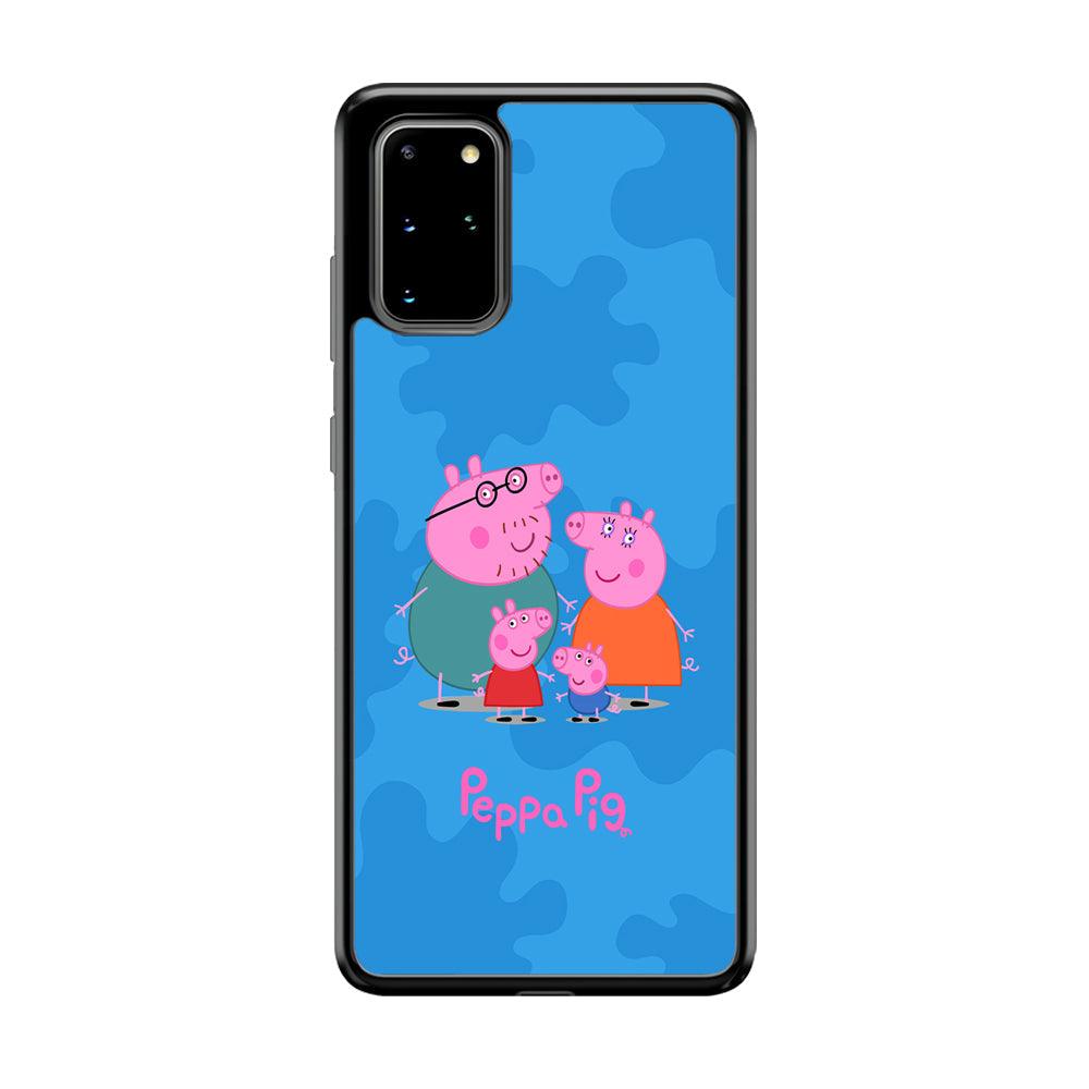 Peppa Pig Great Family Samsung Galaxy S20 Plus Case-Rubber Black (2D Case)-Oxvistore