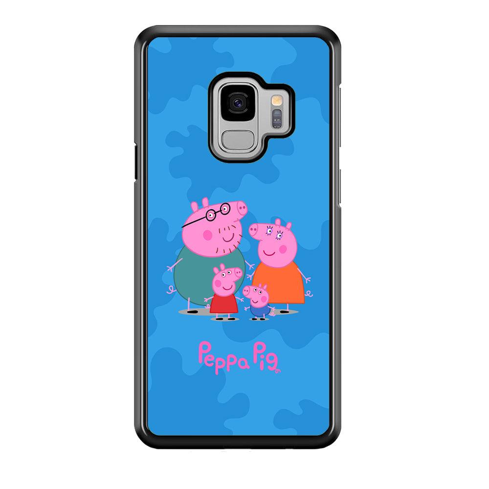 Peppa Pig Great Family Samsung Galaxy S9 Case-Rubber Black (2D Case)-Oxvistore
